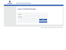 Tablet Screenshot of cert.zurich.com